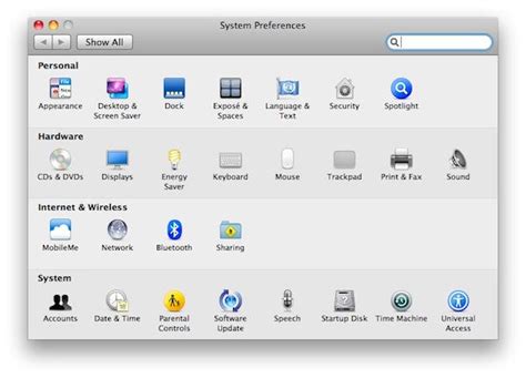Image result for Control Panel Mac