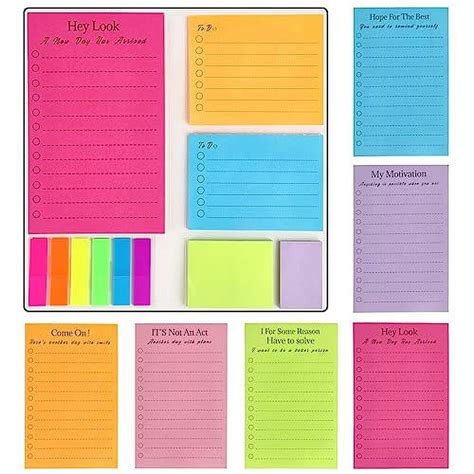 Hommie Assorted Colors Sticky Notes Set, 3x4 & 4x6 India | Ubuy