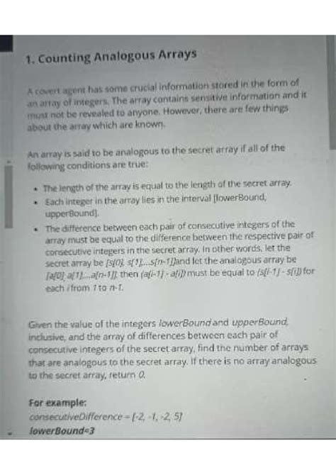 Counting Analogous Arrays: Problem Analysis and Solutions - Studocu