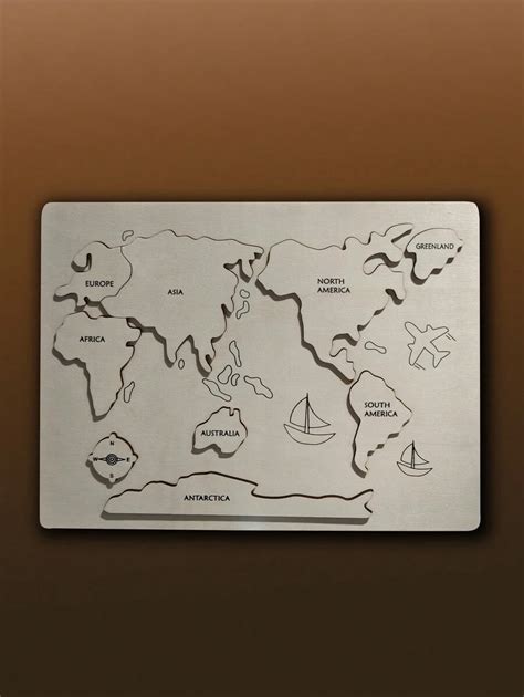 Novo Jogo Pedagógico de Madeira Natural de Quebra-Cabeça do Mapa-Múndi ...