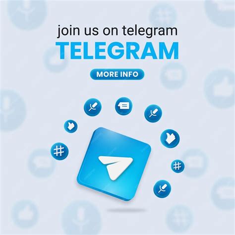 Join us on telegram 3d telegram logo with social media icon telegram ...