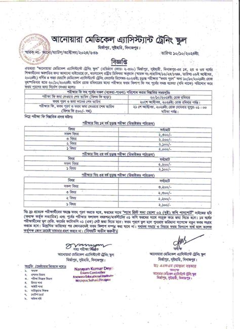 MATS Form Fillup Notice – Saic Medical Institution