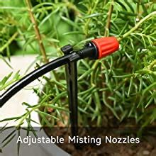 APPSTER Plastic Drip Irrigation Misting Nozzles with Tee Adjustable ...
