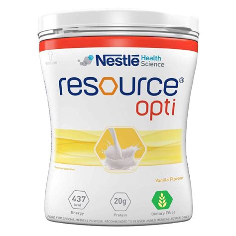 Buy Nestle Resource Opti Vanilla Flavour Powder, 400 gm | 19 Minutes ...