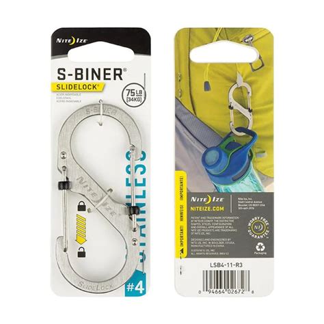 Nite Ize S-Biner Lock Carabiner (Size 4, Stainless Steel) | Baycity ...