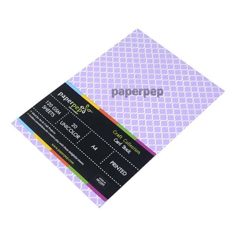 Paper Pep Craft Collection Card Stock Printed Curved Lines A4 120GSM 2 ...