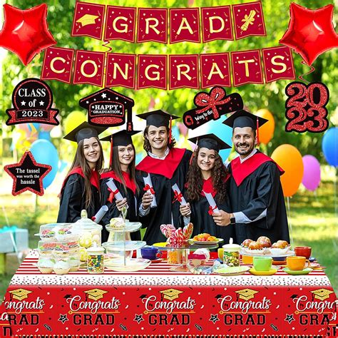 JAN PENG Graduation Party Decorations 2023 Red and India | Ubuy