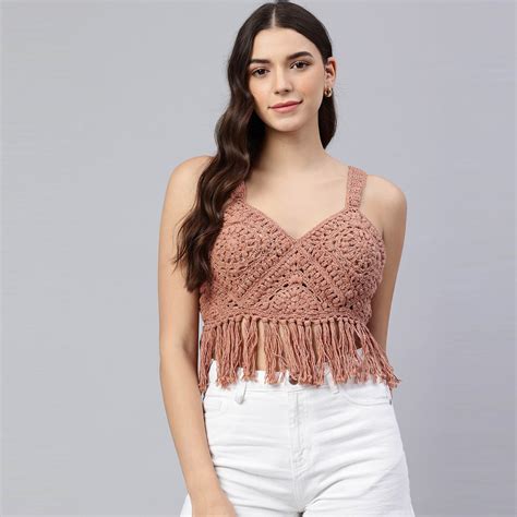 Summer Tie Back Bralette - Brown - 10114 – Magic Needles