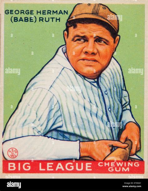The Babe Ruth Goudey card is one of the most iconic baseball cards from ...