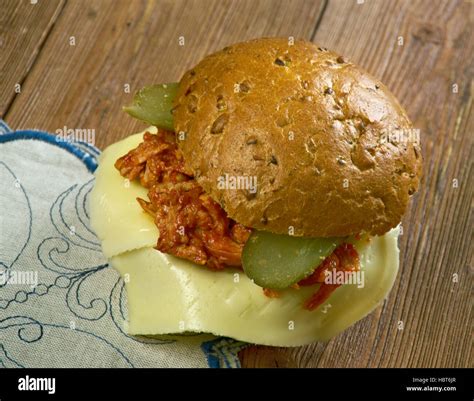 Tavern sandwich - sandwich originally consisting of unseasoned ground beef on a bun, mixed with ...