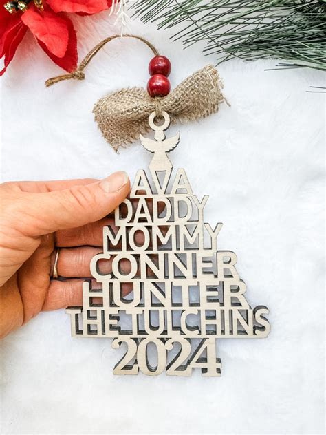 Family Tree Ornament, Custom Christmas Ornaments With Names ...