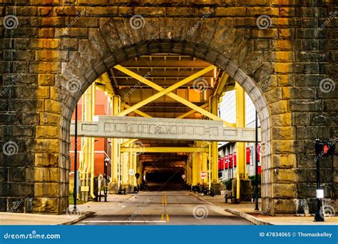 Louisville Kentucky Sign and Clark Memorial Bridge Arch Stock Image ...