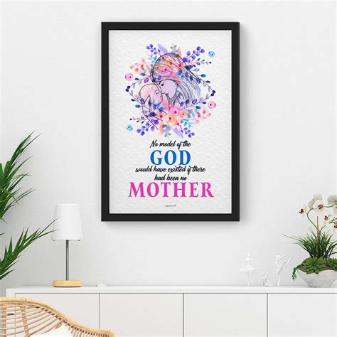 Mother - Next to God - Framed Poster | Kritinova – KRITINOVA INDIA