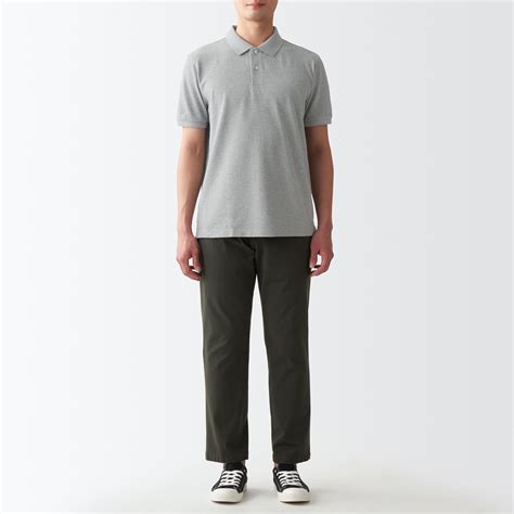 Washed pique polo shirt