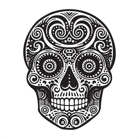 Authentic Mexican Sugar Skull Clipart Illustration 54523808 Vector Art ...