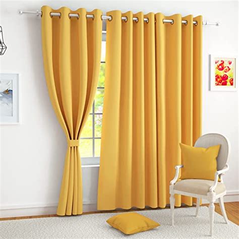 Buy Story@Home Blackout Door Curtains 7 Feet Long Set of 2 | Plain ...