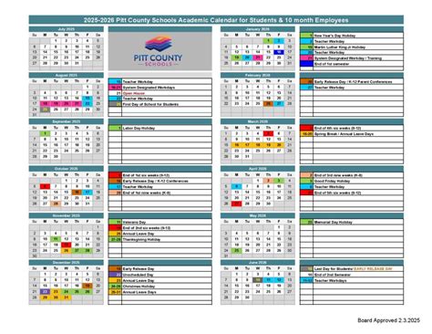 Pitt County Schools Calendar Holidays 2025-2026 - New School Calendar