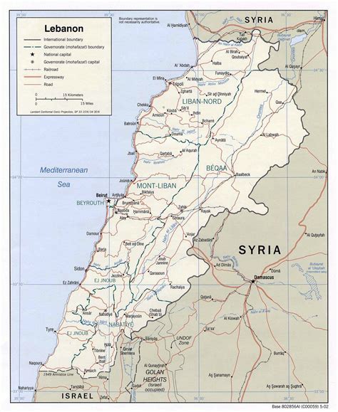 Maps of Lebanon | Detailed map of Lebanon in English | Tourist map of Lebanon | Road map of ...