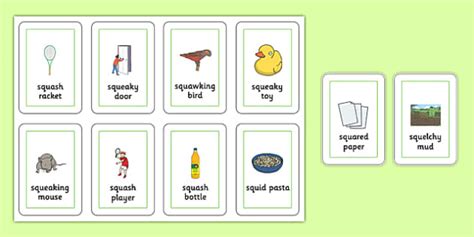 3 Syllable SQU Playing Cards (teacher made) - Twinkl