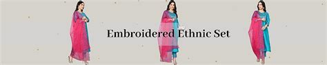 Amazon.in: Shiv Ali Apparels: Embroidered Ethnic Set