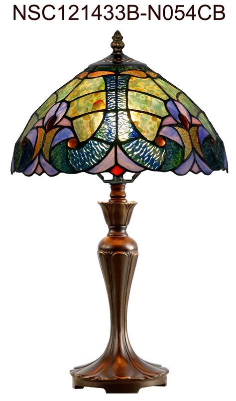 Flowing Color Collection@12" Amor Blue Tiffany Bedside Lamp - Tiffany ...