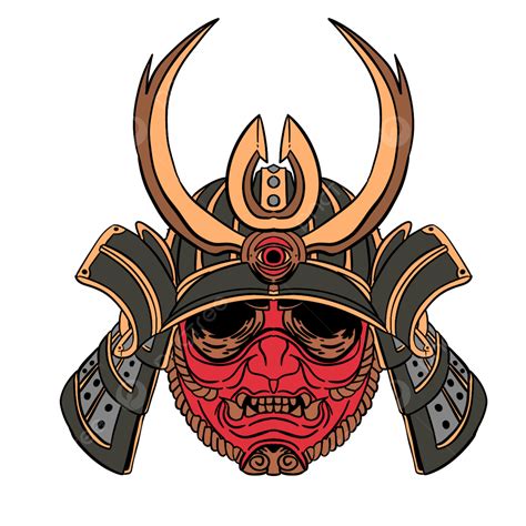 Oni Mask With Samurai Armor Isolated On Red, Oni Mask, Samurai, Armor ...