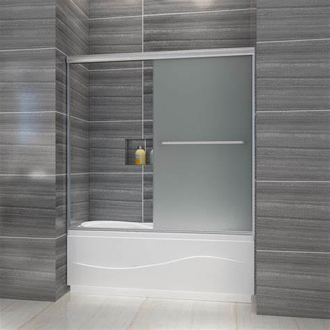 Buy SUNNY SHOWER 60 in. W x 57 in. H Bypass Sliding Bathtub Door, 1/4 ...