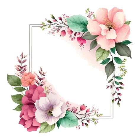 Vector flowers frame. Beautiful wreath. Elegant floral collection with ...