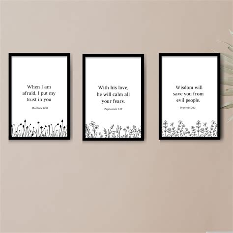 Buy Digital Wall Art Set of 3 Bible Scripture Art Digital Download ...