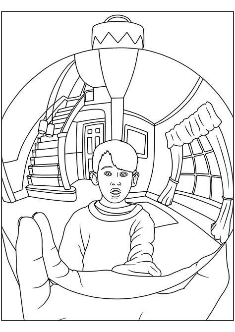 Boule de Noël - Coloriages de Maman j'ai raté l'avion à imprimer