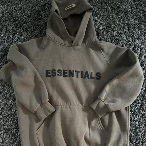 Essentials hoodie Dark green Size medium Great... - Depop