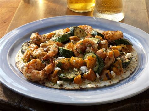 Shrimp Tostadas with Apricot-Cilantro Salsa and Feta | Seafood Recipes