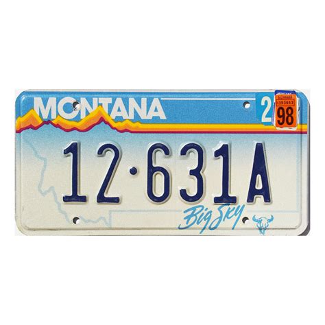 1998 Montana License Plate #12631A | Old MT License Plate