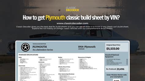 Image result for Plymouth 13 Digit VIN Decoder