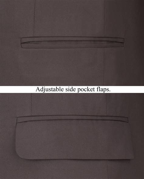 Coffee Brown Textured Premium Terry-Rayon Double-Breasted-Blazers for Men.