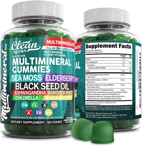 Sea Moss Gummies | Clinically Tested - Black Seed Oil Ashwagandha ...