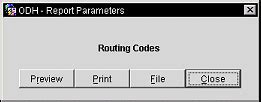 Configuration - Routing Codes (cf_billinginstructions with GENREPPAR.FMX)