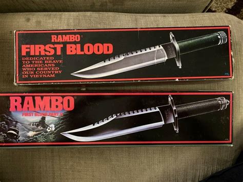 Vintage 1989 Rambo First Blood knife(Operation Desert Storm)+Rambo Part 2 knife | #3866873836