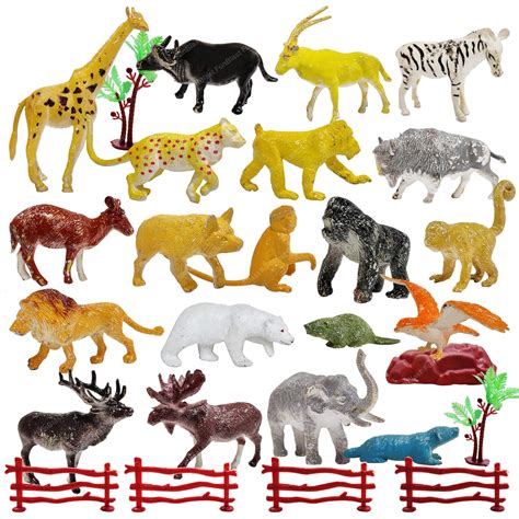 Buy FunBlast Realistic Mini Animal Figure Toy - Farm & Wild Animals ...