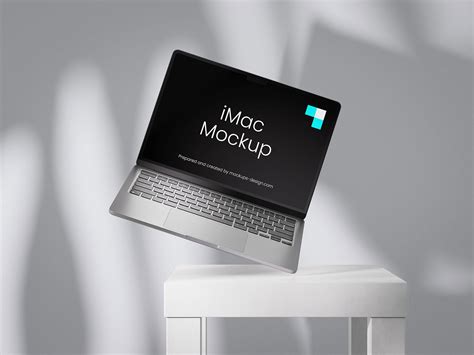 4 Showcases of MacBook Mockup on Table with Shadows Free Download ...