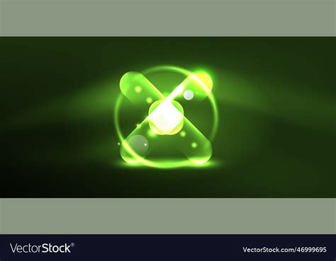 Abstract glowing neon light techno circles Vector Image