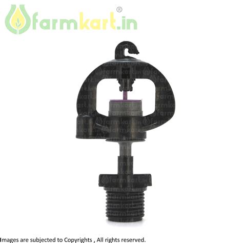 1/2 inch male threaded Self swivel Superfly sprinkler with discharge of ...