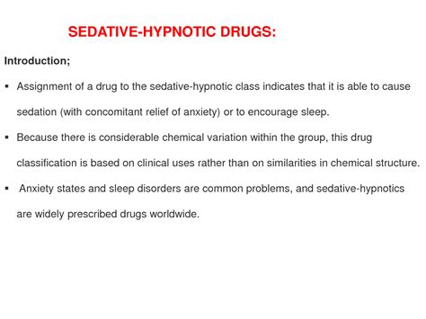 SOLUTION: sedative_hypnotic_drugs.ppt - Studypool