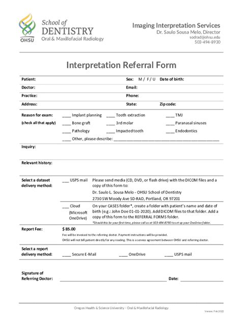 Fillable Online Imaging Interpretation Referral Form Fax Email Print ...