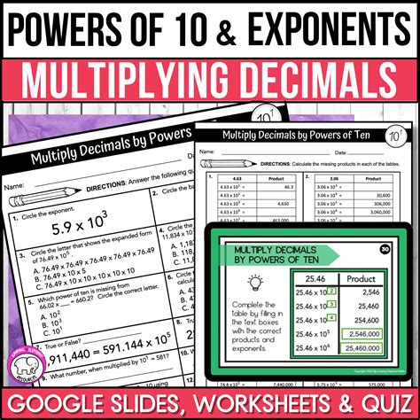 Multiplying And Dividing Decimals By Powers Of 10 Worksheet ...