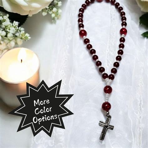 Episcopal Prayer Beads: Anglican Rosary With Silver Cross - Etsy