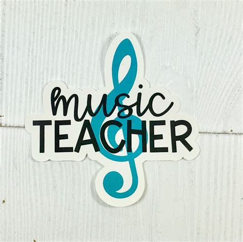 Music Teacher Sticker, Glossy Sticker, Vinyl Sticker, Teacher ...