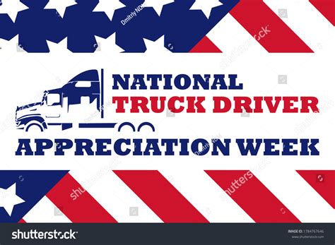 National Truck Driver Appreciation Week Celebrate Stock Vector (Royalty Free) 1784767646 ...