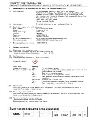 Fillable Online Rimfire cartridges, calibre Fax Email Print - pdfFiller