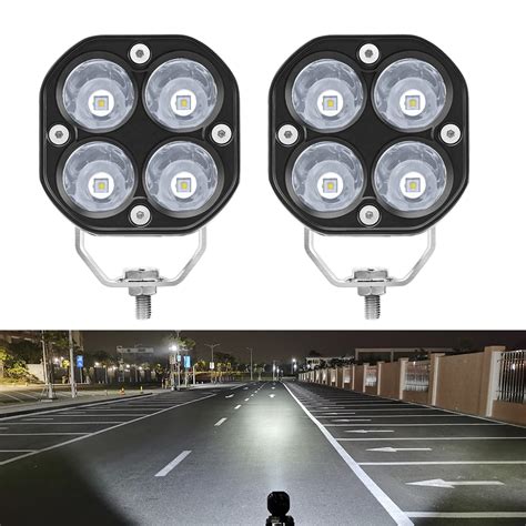 Buy LED Pods Spot Light Bar, Auxmotec White 40W 3 Inch LED Fog Lamp ...